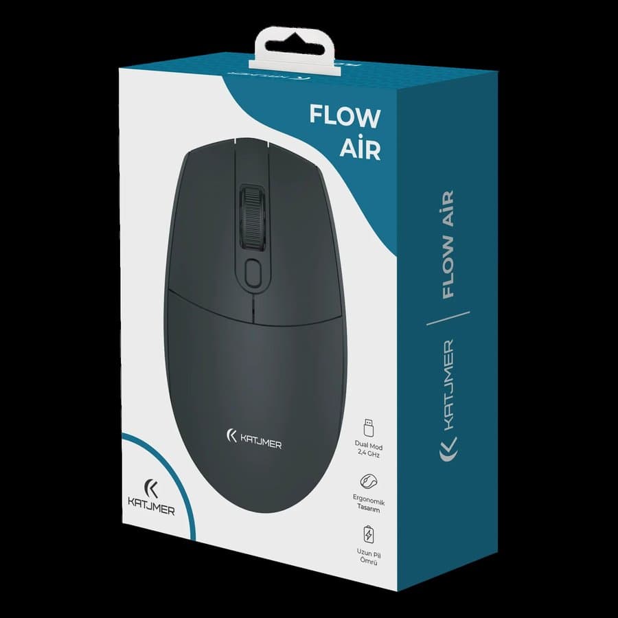 Katjmer Flow Air Kablosuz Mouse — Sessiz Tık ürün görseli